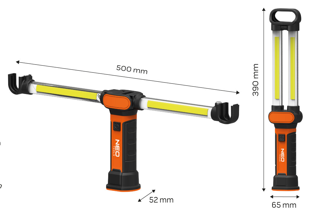 Batériová dielenská lampa 500 lm COB LED od NEO TOOLS nájdeš na naravis.sk