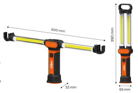 Batériová dielenská lampa 500 lm COB LED od NEO TOOLS nájdeš na naravis.sk
