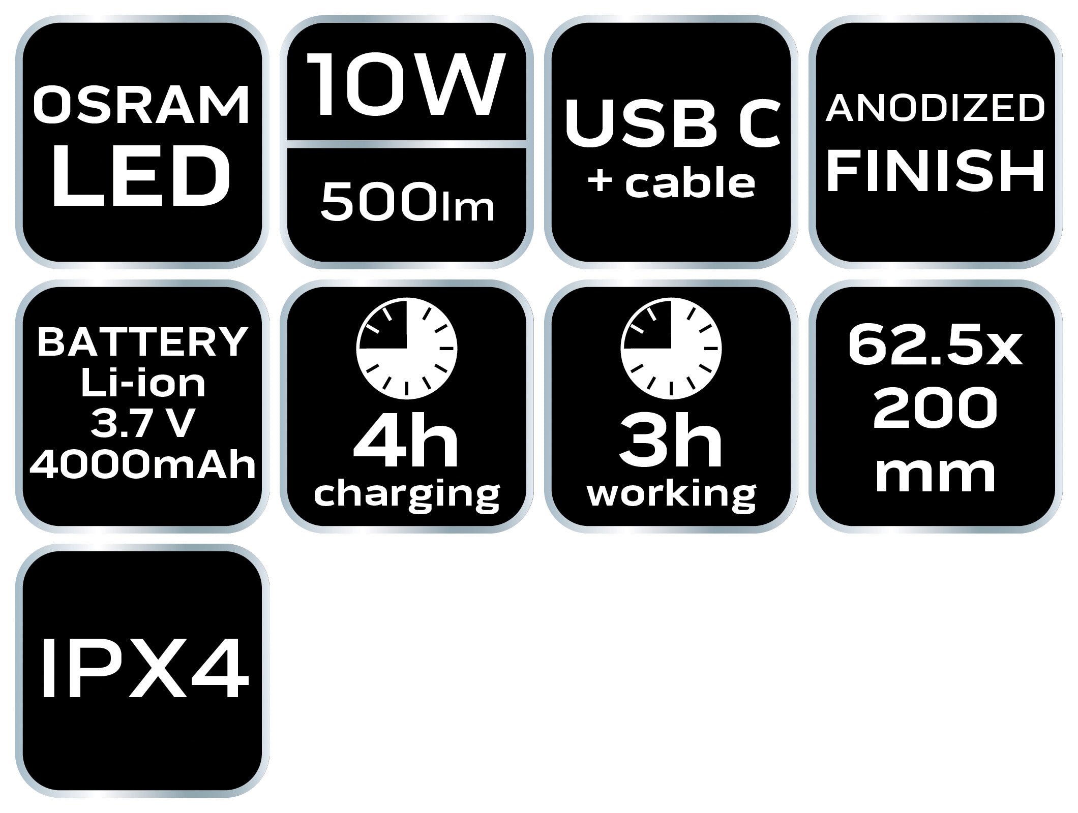 Batéria USB C 500 lm Osram LED od NEO TOOLS nájdeš na naravis.sk