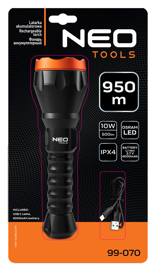 Batéria USB C 500 lm Osram LED od NEO TOOLS nájdeš na naravis.sk