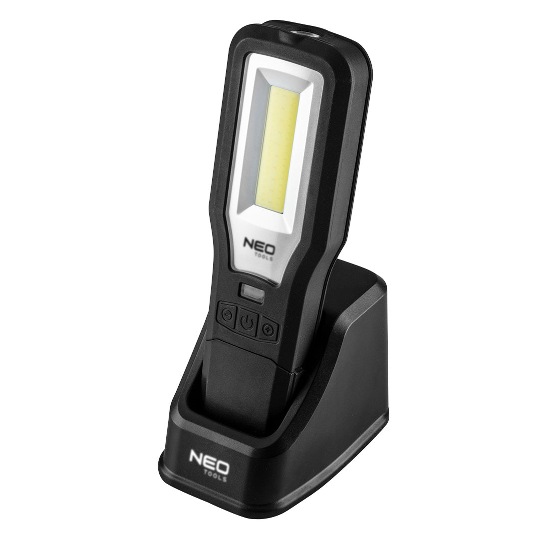Dielenská lampa 550 lm COB LED + základňa + nabíjačka od NEO TOOLS nájdeš na naravis.sk