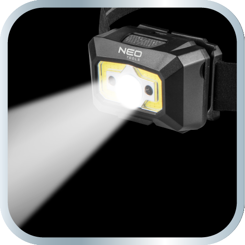 Batéria USB čelovka 250 lm COB LED + senzor pohybu od NEO TOOLS nájdeš na naravis.sk
