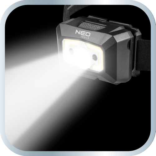 Batéria USB čelovka 250 lm COB LED + senzor pohybu od NEO TOOLS nájdeš na naravis.sk