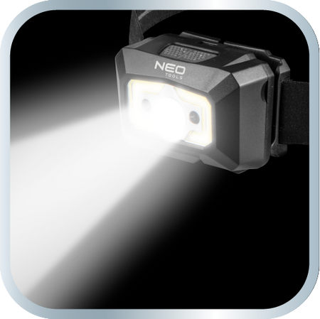 Batéria USB čelovka 250 lm COB LED + senzor pohybu od NEO TOOLS nájdeš na naravis.sk