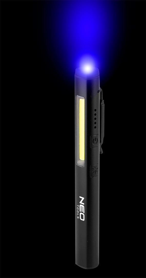 Inšpekčná lampa 450 lm COB LED + laser + UV + 4 v 1 baterka od NEO TOOLS nájdeš na naravis.sk