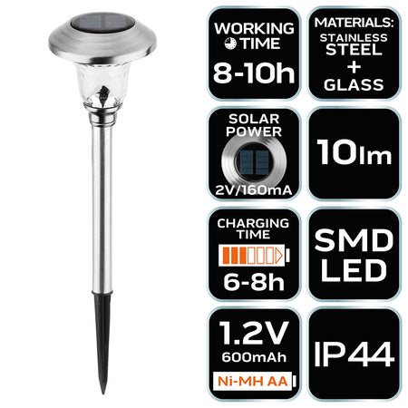 Stĺpová solárna lampa SMD LED 10 lm od NEO TOOLS nájdeš na naravis.sk