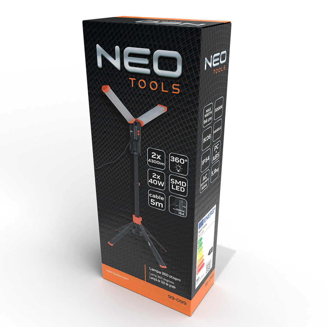 Dvojitá 360° lampa 2x4300lm od NEO TOOLS nájdeš na naravis.sk