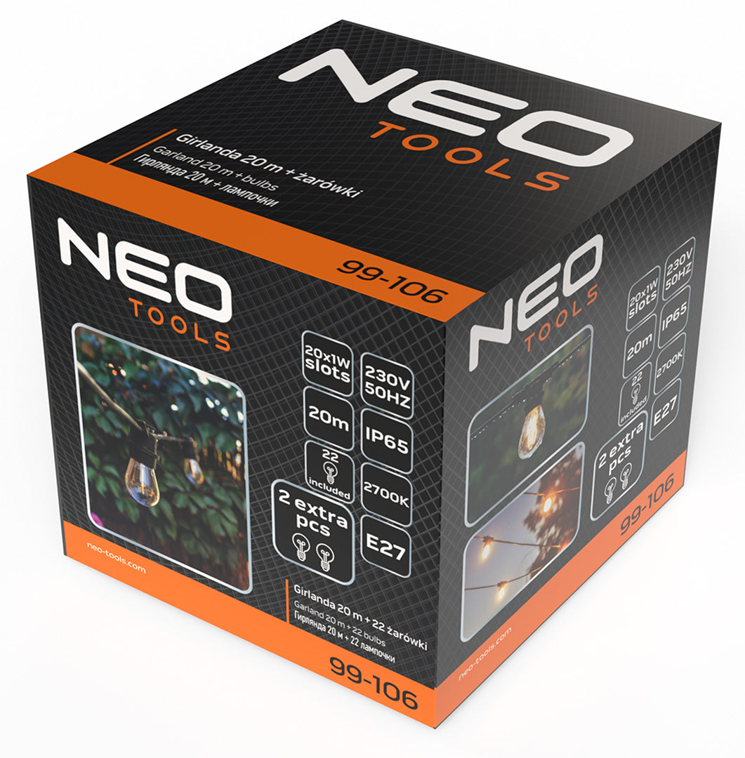 Girlanda 20 m + 22 žiaroviek od NEO TOOLS nájdeš na naravis.sk