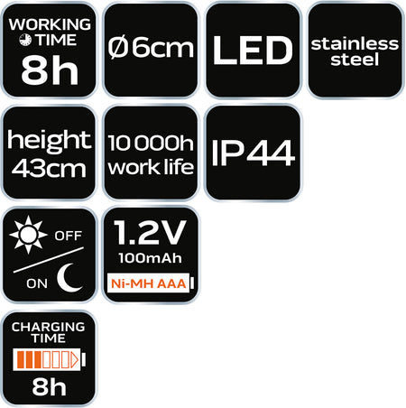 LED solárny záhradný stĺpik od NEO TOOLS nájdeš na naravis.sk
