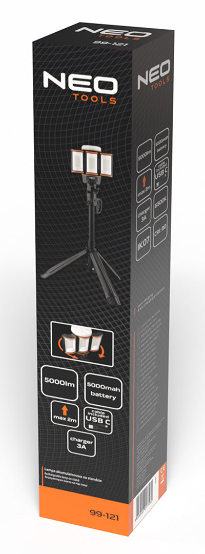 Stojanová lampa na batérie 5000lm + nabíjačka od NEO TOOLS nájdeš na naravis.sk