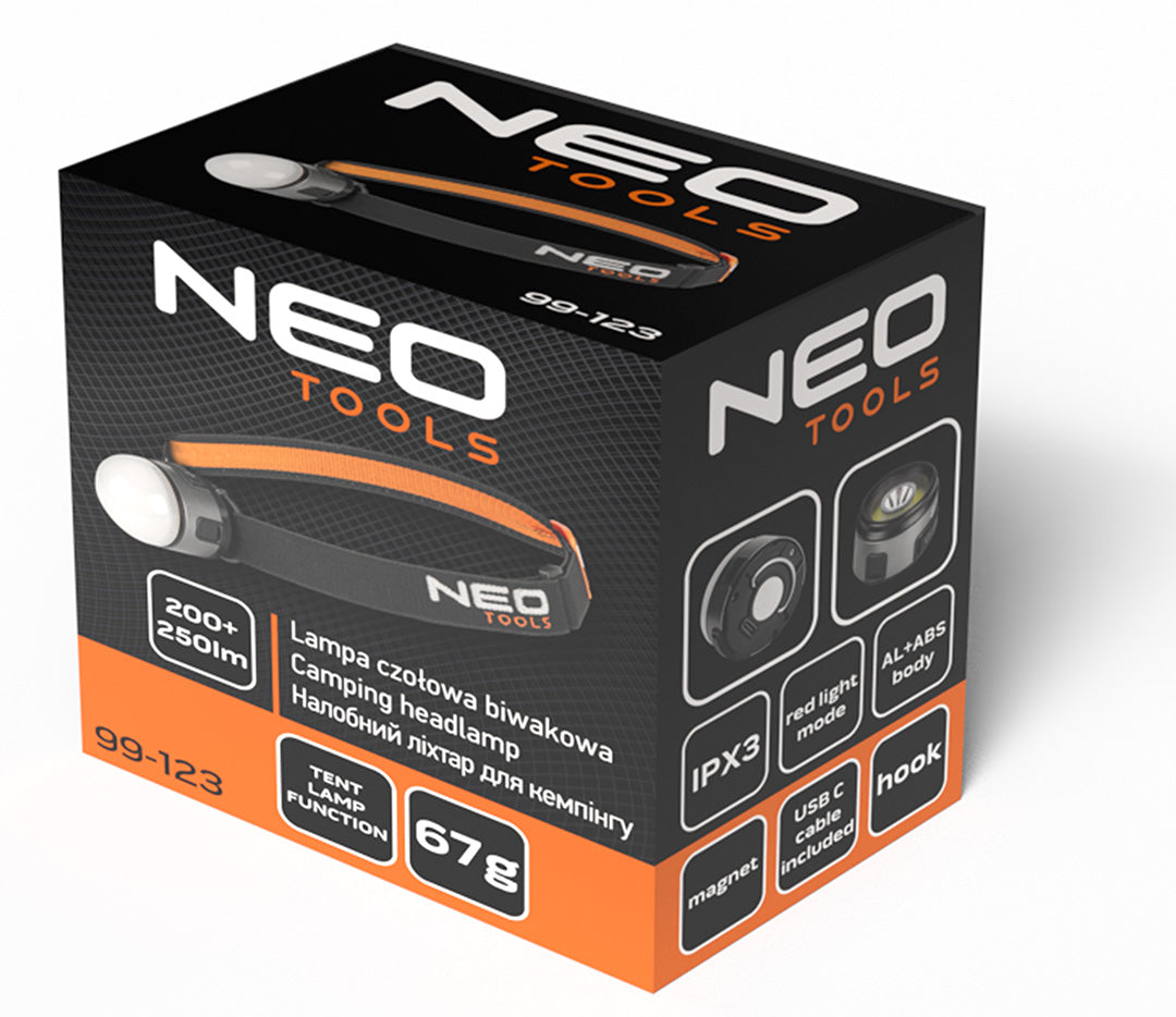 Čelovka Bivouac 250+200lm od NEO TOOLS nájdeš na naravis.sk