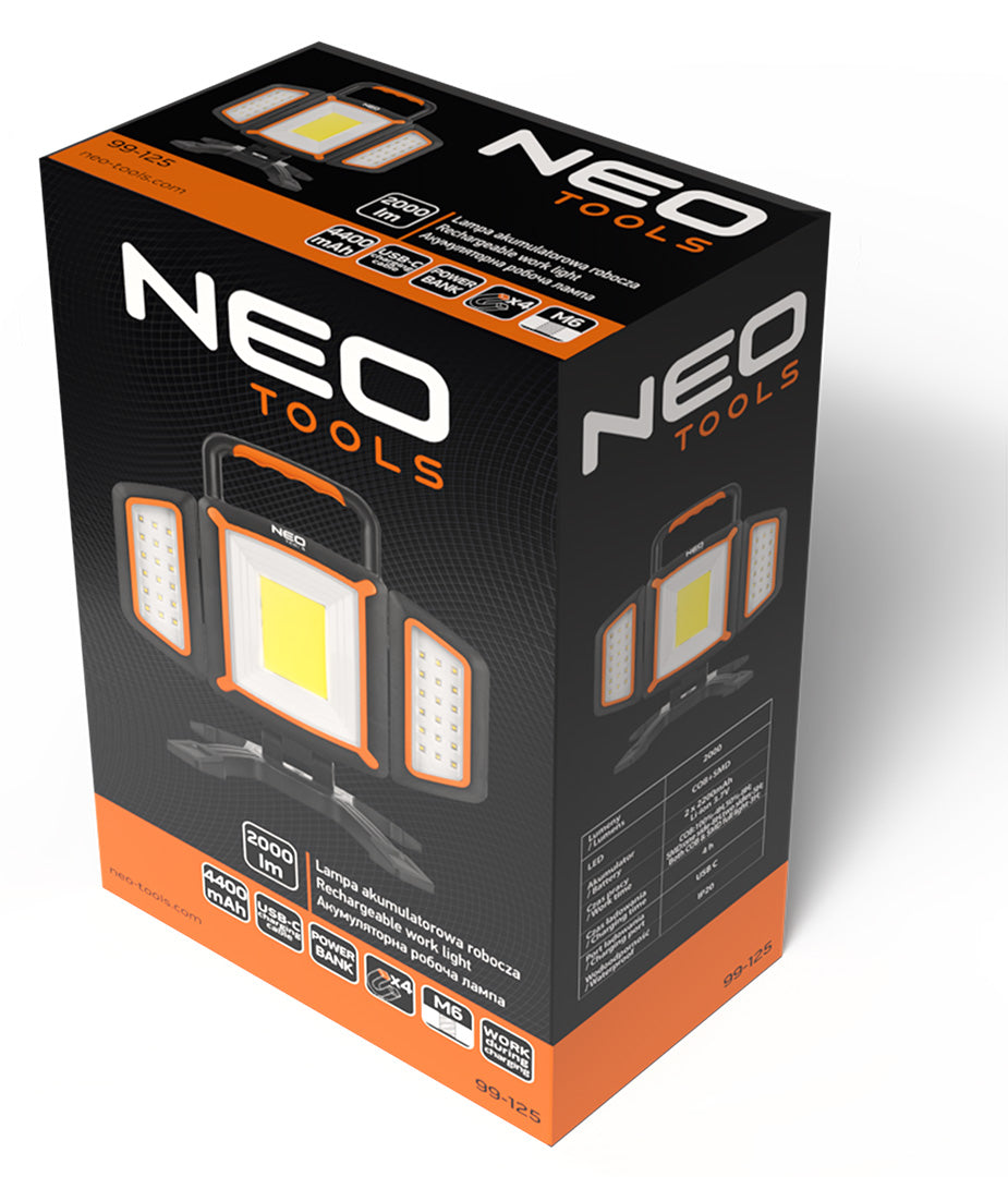 Nabíjateľné pracovné svetlo 2000lm od NEO TOOLS nájdeš na naravis.sk