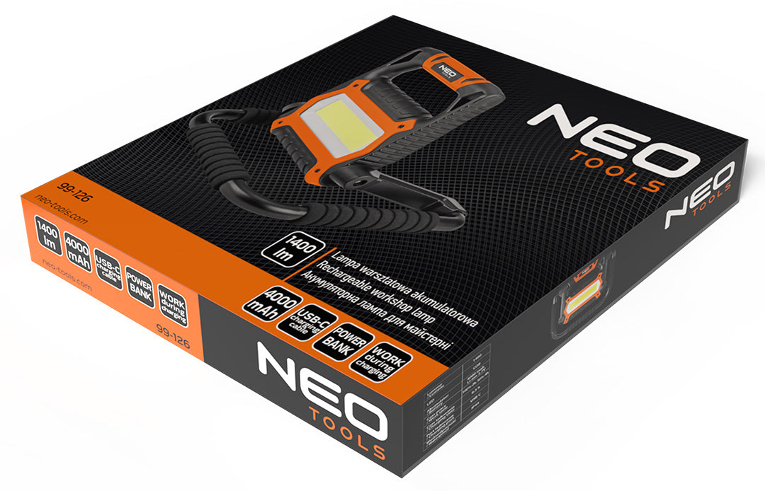Dobíjacia dielenská lampa 1400 lm od NEO TOOLS nájdeš na naravis.sk