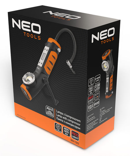 Batériová lampa 800lm s kompresorom od NEO TOOLS nájdeš na naravis.sk