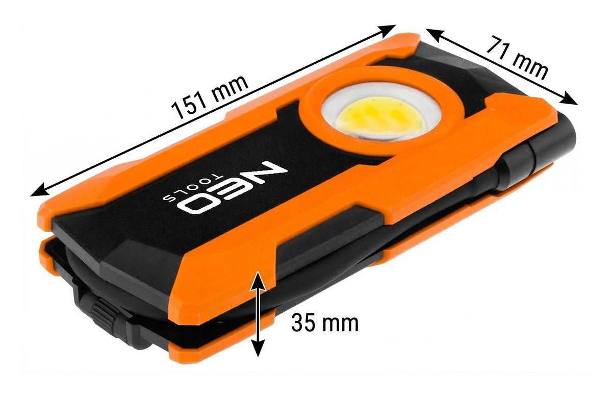 Batériová dielenská lampa s baterkou 1500+100lm od NEO TOOLS nájdeš na naravis.sk