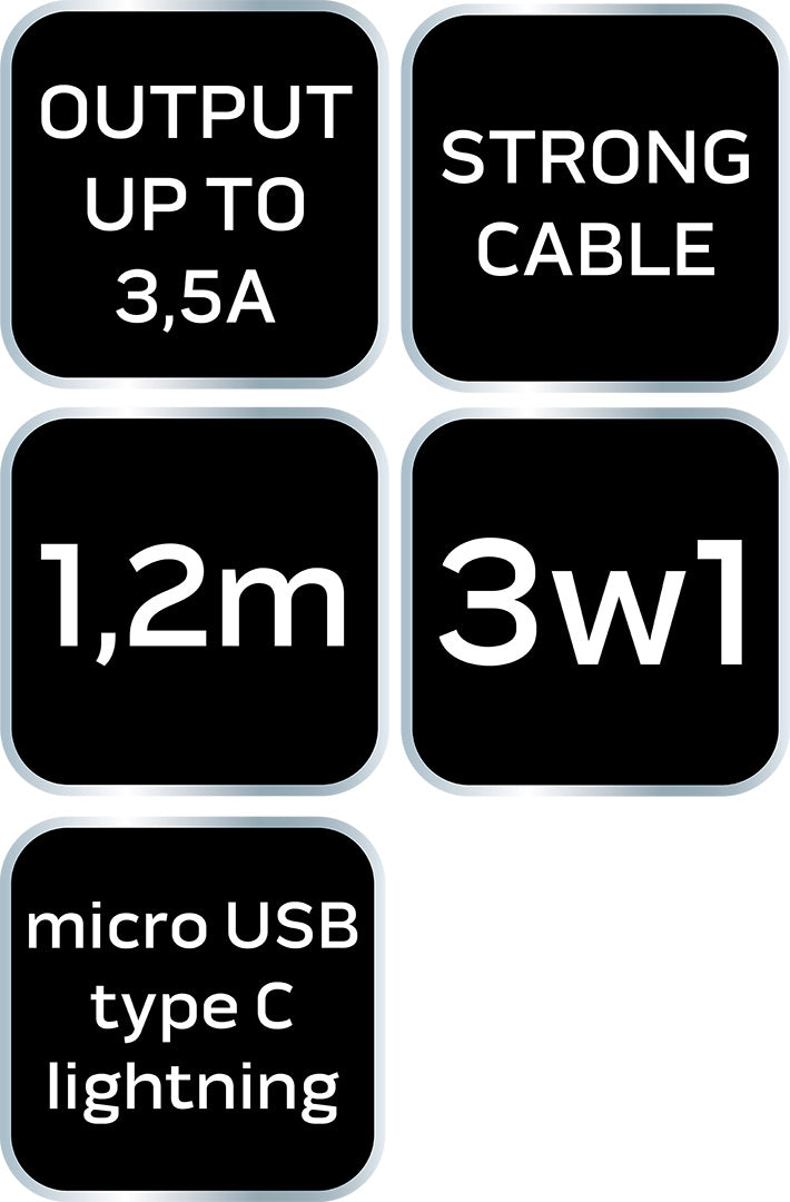Kábel 3 v 1, 1,2 m od NEO TOOLS nájdeš na naravis.sk