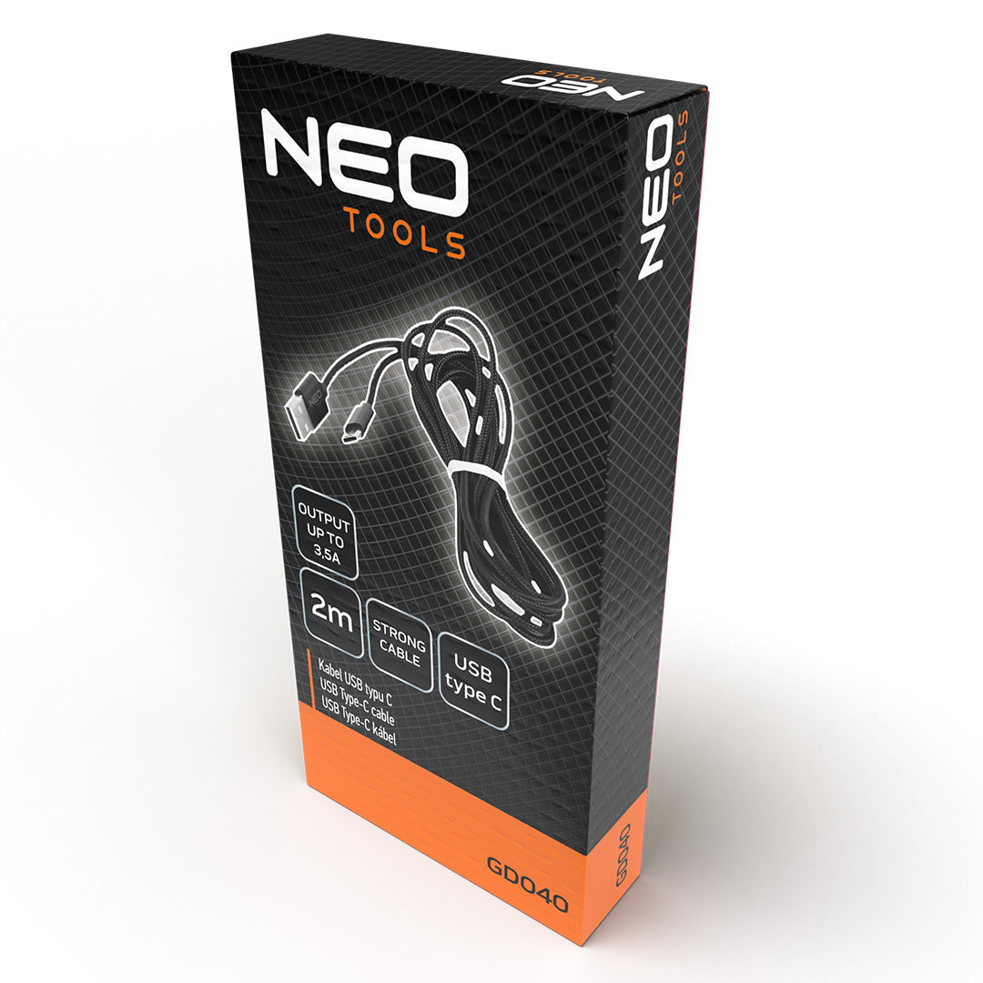 Kábel USB typu C, 2 m od NEO TOOLS nájdeš na naravis.sk